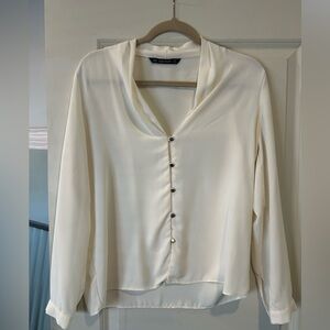 Zara Basic Button Up Blouse